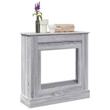 Fireplace Surround Grey Sonoma - 90x30x90 cm Engineered Wood