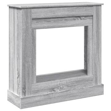 Fireplace Surround Grey Sonoma - 90x30x90 cm Engineered Wood