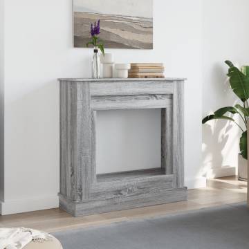 Fireplace Surround Grey Sonoma - 90x30x90 cm Engineered Wood