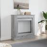 Fireplace Surround Grey Sonoma - 90x30x90 cm Engineered Wood