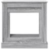 Fireplace Surround Grey Sonoma - 90x30x90 cm Engineered Wood