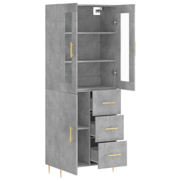 Highboard Concrete Grey - Stylish Engineered Wood Storage