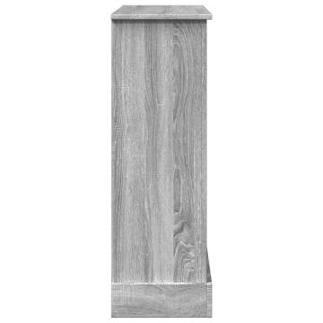 Fireplace Surround Grey Sonoma - 90x30x90 cm Engineered Wood