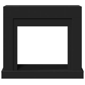 Black Fireplace Surround - Engineered Wood 100x30x87.5 cm