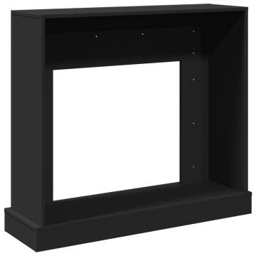 Black Fireplace Surround - Engineered Wood 100x30x87.5 cm