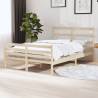 Bed Frame Solid Wood Pine 120x190 cm Small Double Colour natural Size 120 x 190 cm 