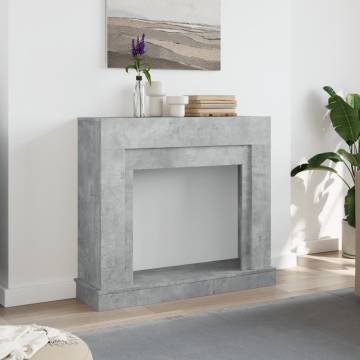 Concrete Grey Fireplace Surround - Engineered Wood | HipoMarket