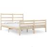 Solid Wood Pine Bed Frame 120x190 cm Small Double | HiPo Market