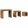 Nesting Coffee Tables Set of 3 - Old Wood Finish | HipoMarket