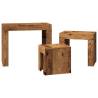 Nesting Coffee Tables Set of 3 - Old Wood Finish | HipoMarket