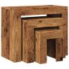 Nesting Coffee Tables Set of 3 - Old Wood Finish | HipoMarket