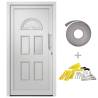 Elegant Front Door White 98x208 cm - Secure & Stylish Entry