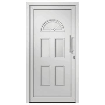 Elegant Front Door White 98x208 cm - Secure & Stylish Entry