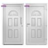 Elegant Front Door White 98x208 cm - Secure & Stylish Entry