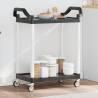 2-Tier Trolley Black 81x41x92 cm Aluminium Colour black Size 81 x 41 x 92 cm 