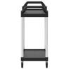 2-Tier Black Trolley - 81x41x92 cm Aluminium - Hippomarket