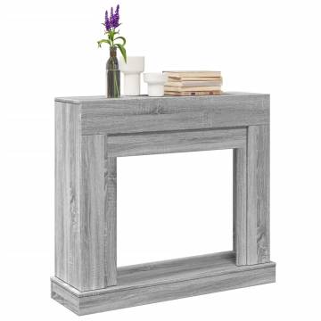 Fireplace Surround Grey Sonoma - Durable Engineered Wood