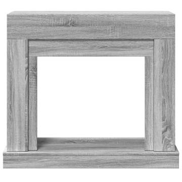 Fireplace Surround Grey Sonoma - Durable Engineered Wood