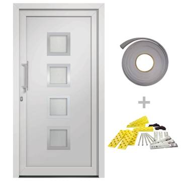 Front Door White 108x200 cm - Elegant & Secure Entryway