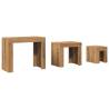 Nesting Coffee Tables 3 pcs Artisan Oak - Stylish & Space-Saving