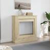 Fireplace Surround Sonoma Oak - 90x30x90 cm Engineered Wood