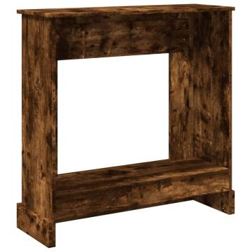 Fireplace Surround Smoked Oak - Engineered Wood 90x30x90 cm