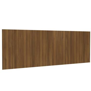 Elegant Brown Oak Wall Headboard - 240x1.5x80 cm