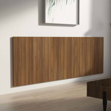 Elegant Brown Oak Wall Headboard - 240x1.5x80 cm