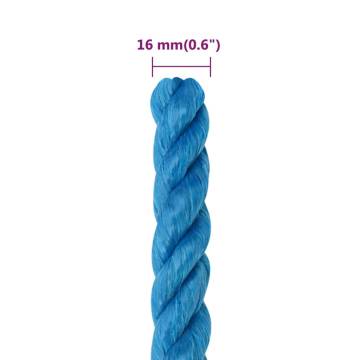 Work Rope Blue 16mm 25m Polypropylene - Durable & Versatile