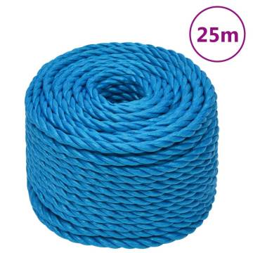 Work Rope Blue 20mm x 25m - Durable Polypropylene