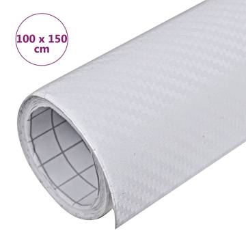 3D White Car Film 100x150 cm - High-tech Auto Upgrade