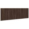 Brown Oak Bed Headboard with Cabinets - 240 cm Engineered Wood