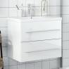  Bathroom Sink Cabinet with Built-in Basin High Gloss White Colour high gloss white Size 60 x 38.5 x 48 cm Quantity in Package 1 Model with faucet 