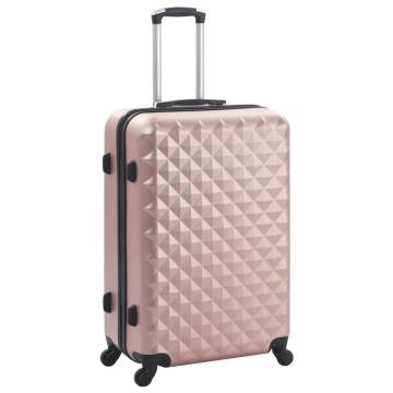 Stylish Rose Gold Hardcase Trolley Set - 3 PC Lightweight