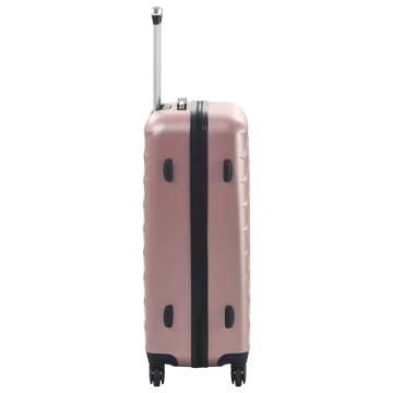 Stylish Rose Gold Hardcase Trolley Set - 3 PC Lightweight