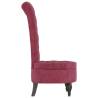 High Back Chair - Wine Red Velvet Button Design | HipoMarket