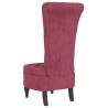 High Back Chair - Wine Red Velvet Button Design | HipoMarket