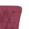 High Back Chair - Wine Red Velvet Button Design | HipoMarket