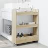 Narrow Storage Trolley 3 Tier Sonoma Oak | Stylish & Practical