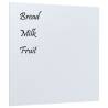 Wall-Mounted Magnetic Board - White 60x60 cm Tempered Glass