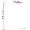 Wall-Mounted Magnetic Board - White 60x60 cm Tempered Glass