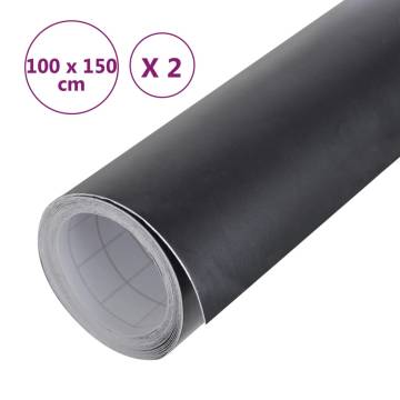 Car Films 2 pcs Matt Black 100x150 cm - Durable & Stylish