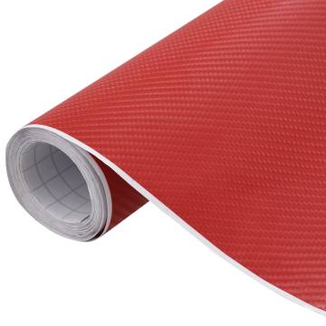 4D Red Car Film 100x150 cm - Water-Resistant & Self-Adhesive