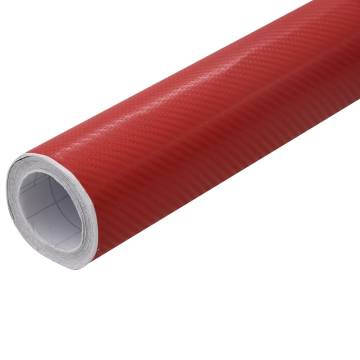 4D Red Car Film 100x150 cm - Water-Resistant & Self-Adhesive