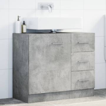 Sink Cabinet Concrete Grey 63x30x54 cm | Hipomarket UK