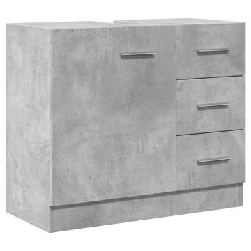 Sink Cabinet Concrete Grey 63x30x54 cm | Hipomarket UK