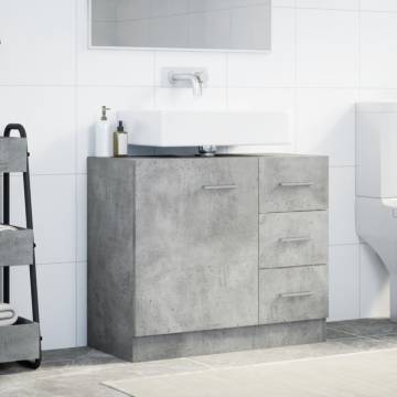 Sink Cabinet Concrete Grey 63x30x54 cm | Hipomarket UK