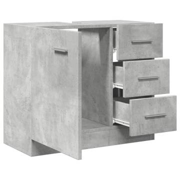 Sink Cabinet Concrete Grey 63x30x54 cm | Hipomarket UK