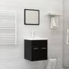  Bathroom Furniture Set Black Engineered Wood Colour black Size 41 x 38.5 x 46 cm Number of 1 Number of Pieces 