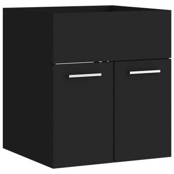 Stylish Black Bathroom Furniture Set - Engineered Wood